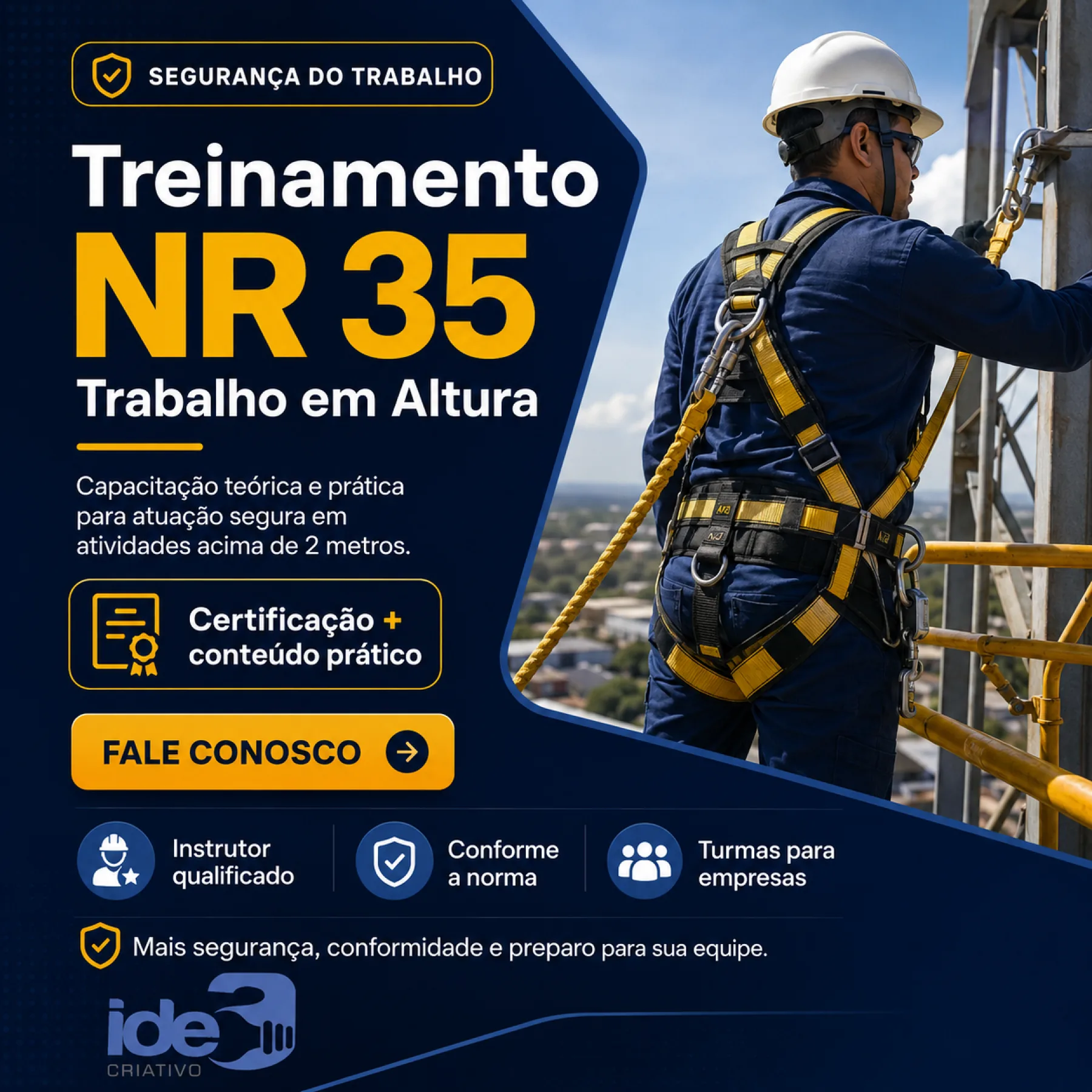 Arte promocional de segurança do trabalho