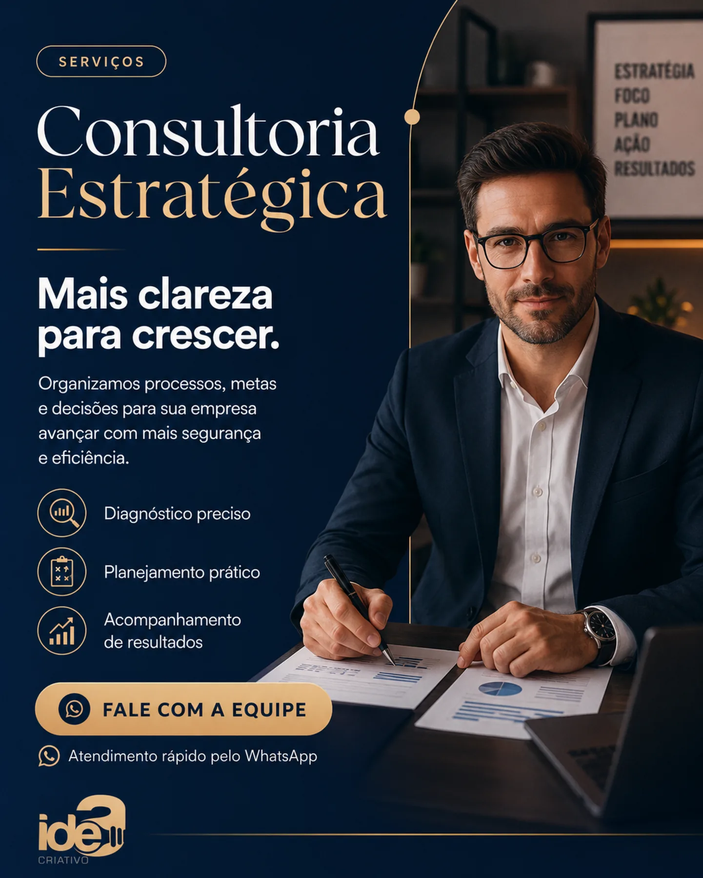 Arte de apresentação de serviço