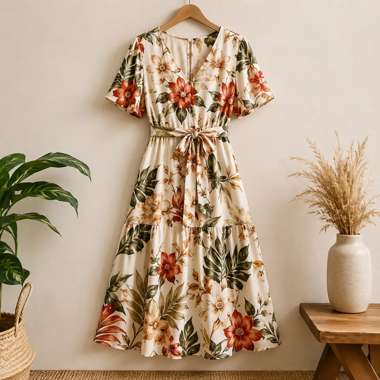 Vestido Midi Estampado